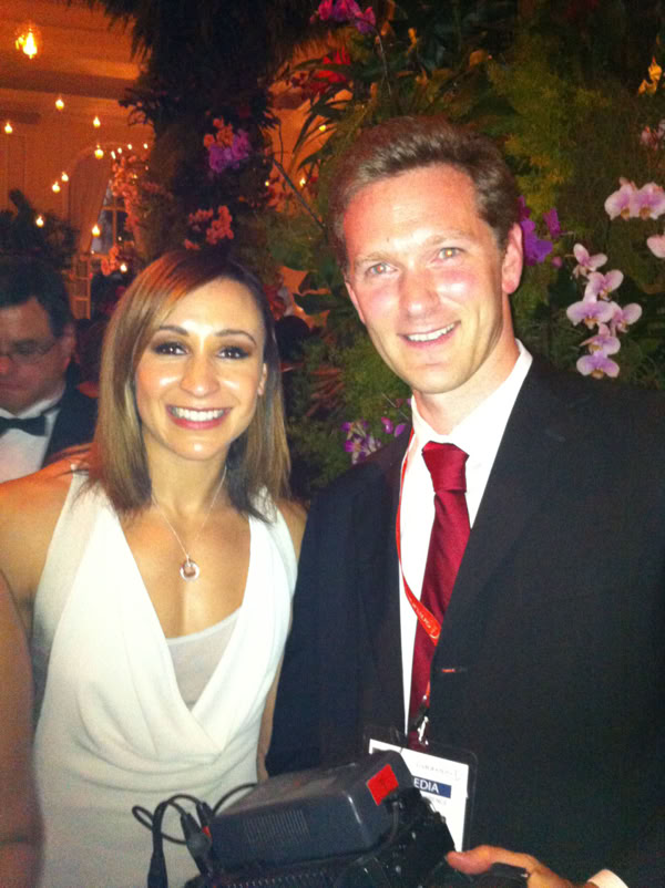 Meeting a legend  at the Laureus Sports Awards in Rio, Jessica Ennis, shortly afer the London Olympics